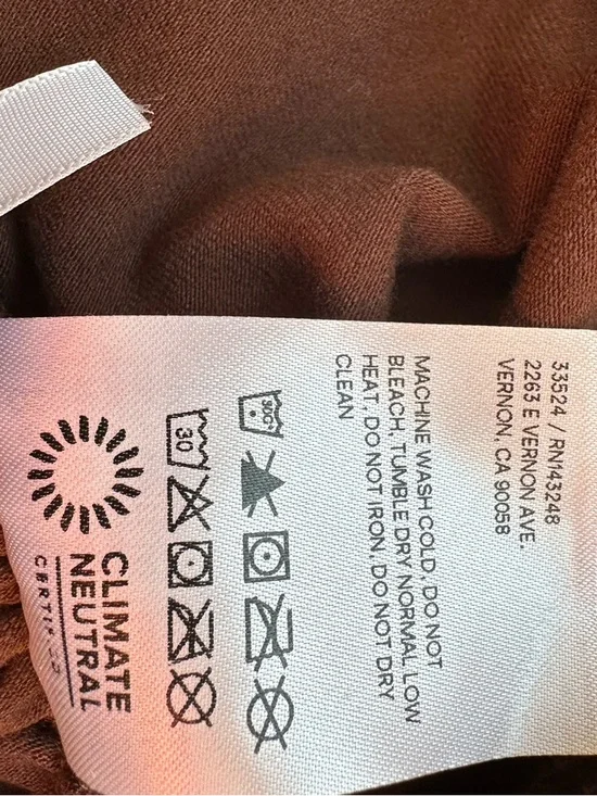 REFORMATION brown organic cotton knit two piece set, women’s size S - Picture 9 of 15